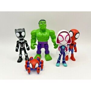 Spidey And His Amazing Friends Figure Lot Of 5 Spider-man Ghost Spider Marvel